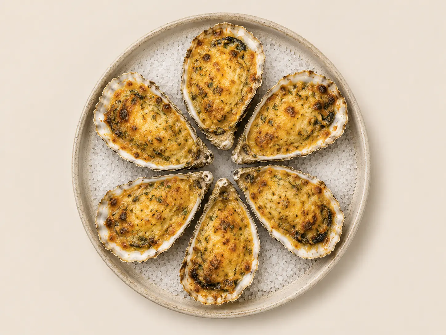 Les Huîtres Gratinées (6 Pièces)