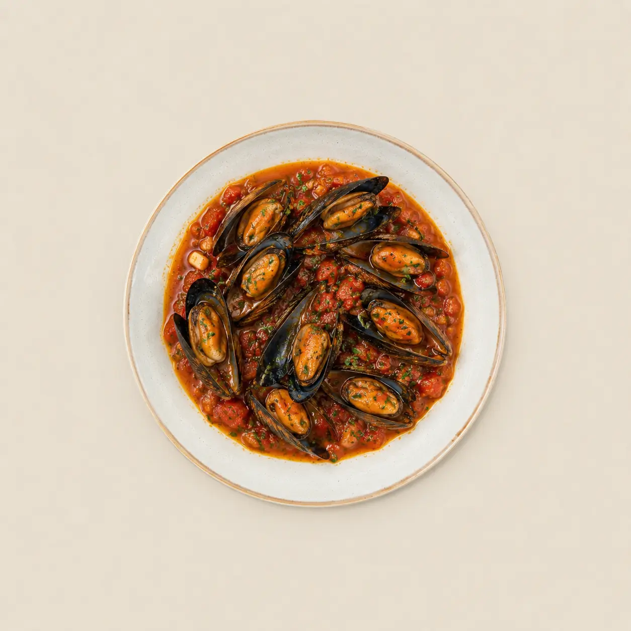 Moule Sauce A L'ail Ou Sauce Tomate